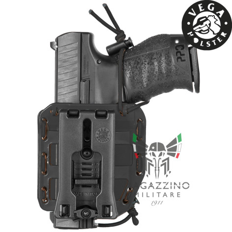 Fondina Pistola Polimero VEGA HOLSTER Bungy Universale 8BL00 NERA retro