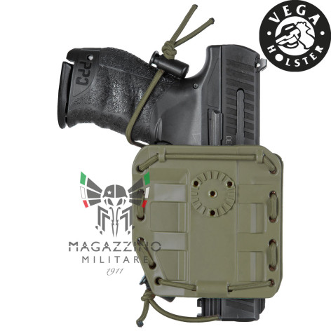 Fondina Pistola Polimero VEGA HOLSTER Bungy Universale 8BL00 VERDE