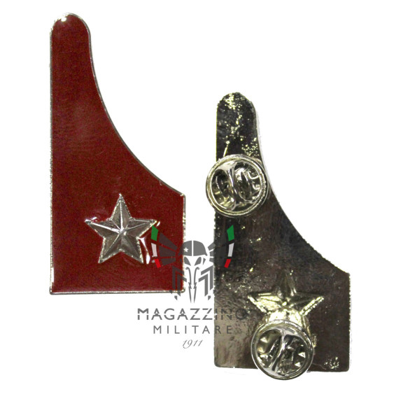 Enamelled metal insignia for jacket Red Cross Red blood red