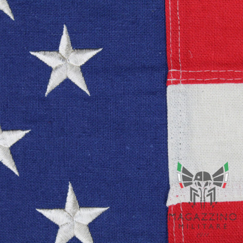 Bandiera America Americana USA COTONE 50 stelle ricamata 150x90cm