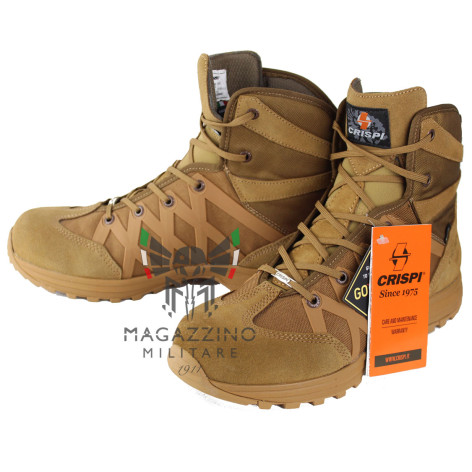 Anfibi Militari Esercito Crispi Ares 6 Coyote Tan GTX suola Vibram Marina  Militaria