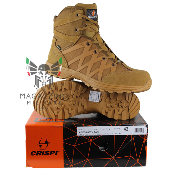 Anfibi Militari Esercito Crispi Ares 6 Coyote Tan GTX suola Vibram Marina  Militaria