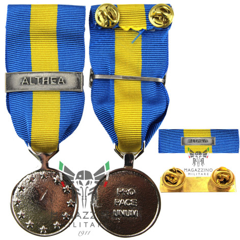 EU medal and ribbon Althea Pro Pace UNUM