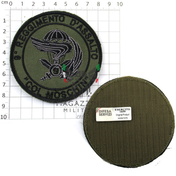 PATCH TOPPA MILITARE PARACADUTISTI 9° REGGIMENTO COL MOSCHIN originale  esercito Italiano (31)