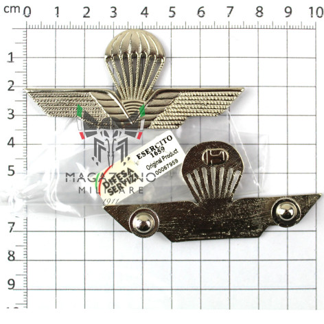 PARATROOPER PATENT PARA' CIVIL METAL SHINE SILVER SCREW (106)