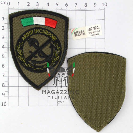 Scudetto Marina patch Militare Arditi incursori velcrato OD (126)