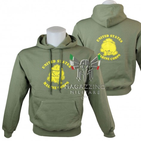 US Marine Military Sweatshirt, Military Green OD Olive green