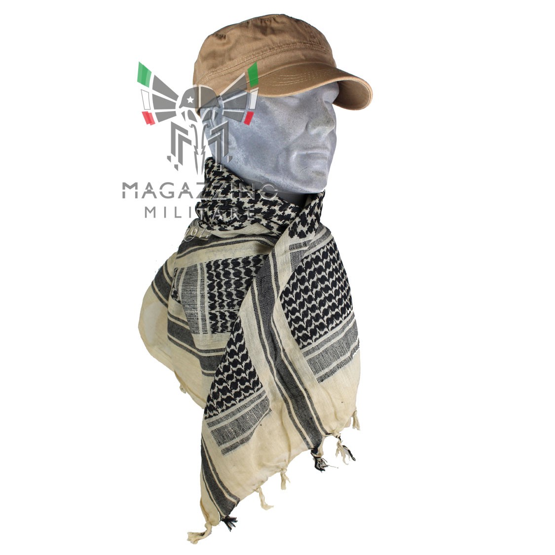 Israeli KEFIAH khaki beige Shamag DEFCON 5 Military Scarf Cotton