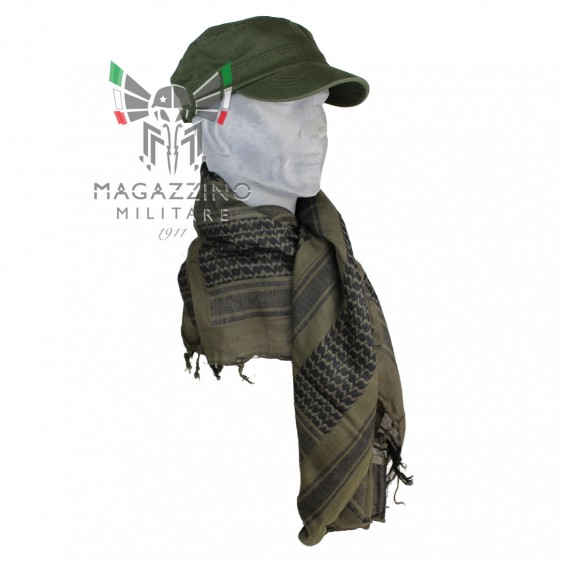 KEFIAH Verde Shamag Sciarpa Militare DEFCON 5 Cotone