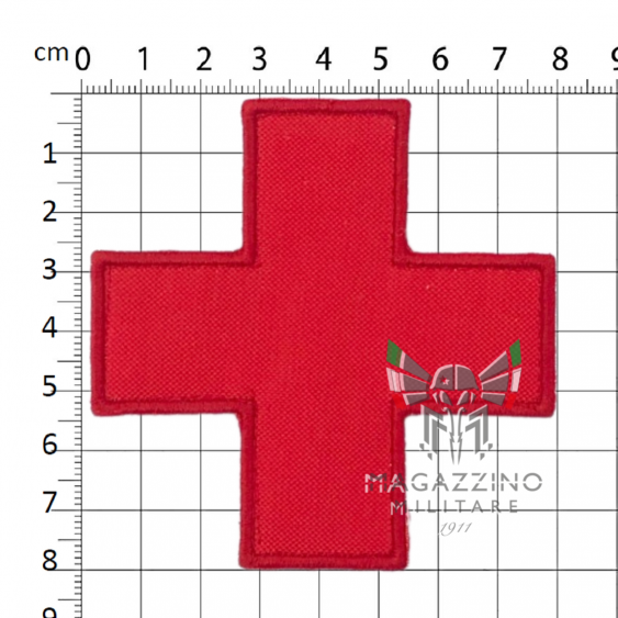 Red Cross Shaped Embroidery with Velcro 8x8cm (210)