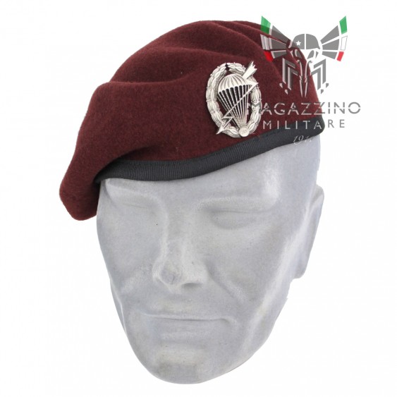 ORIGINAL Military Beret 185th PARACHUTE FOLGORE Regiment with Badge