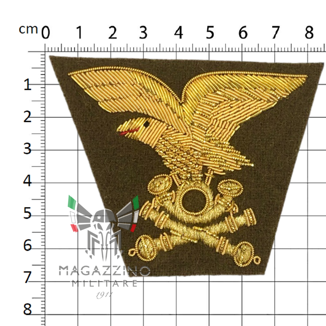 Embroidered Gold Insignia for Alpine Officer Norwegian Jacket Eagle Artillery (199)