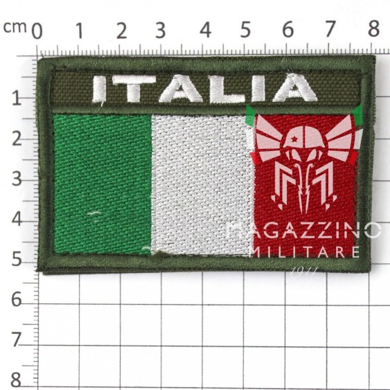 Velcro Patch IT Badge Rectangle Flag White Writing Green Background (132)