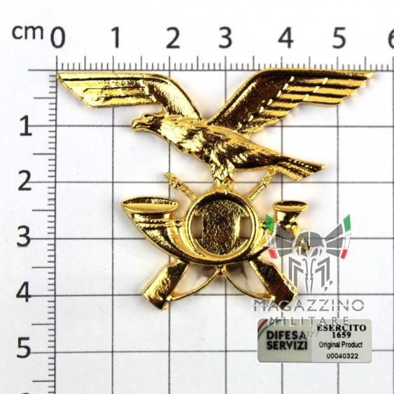 Golden Metal Alpini Infantry Badge for Norwegian Uniform (149)