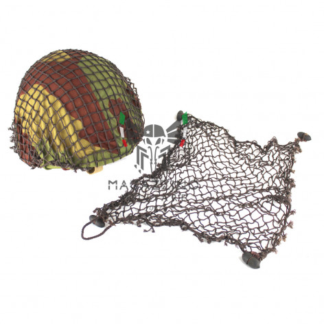 Camouflage net for Italian helmet M33 acorns