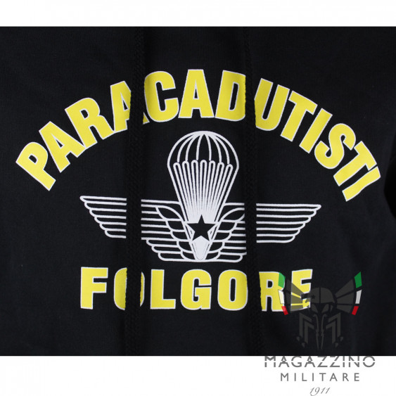 Hooded Sweatshirt Paratroopers Brigade Folgore BLACK print