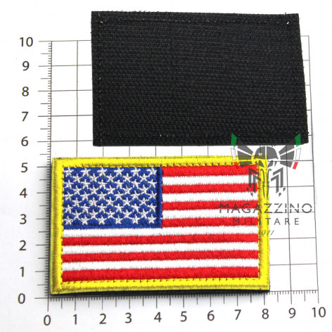 Arm Patch USA flag Emboidered full colour 8.2x5.2cm