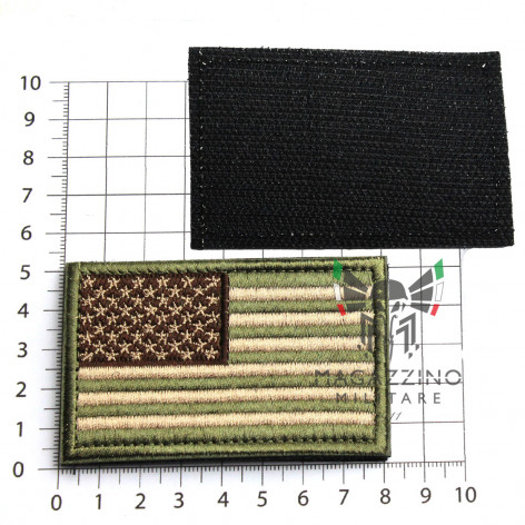 Arm Patch USA flag Emboidered 8.2x5.2cm MULTICAM