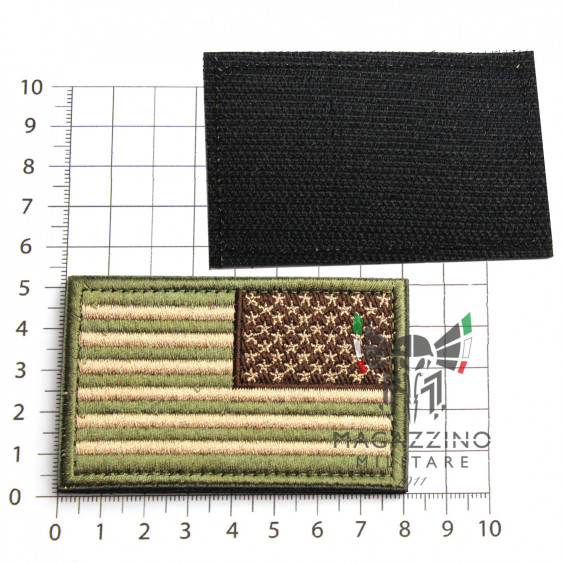 Arm Patch USA flag Emboidered 8.2x5.2cm MULTICAM REVERSE