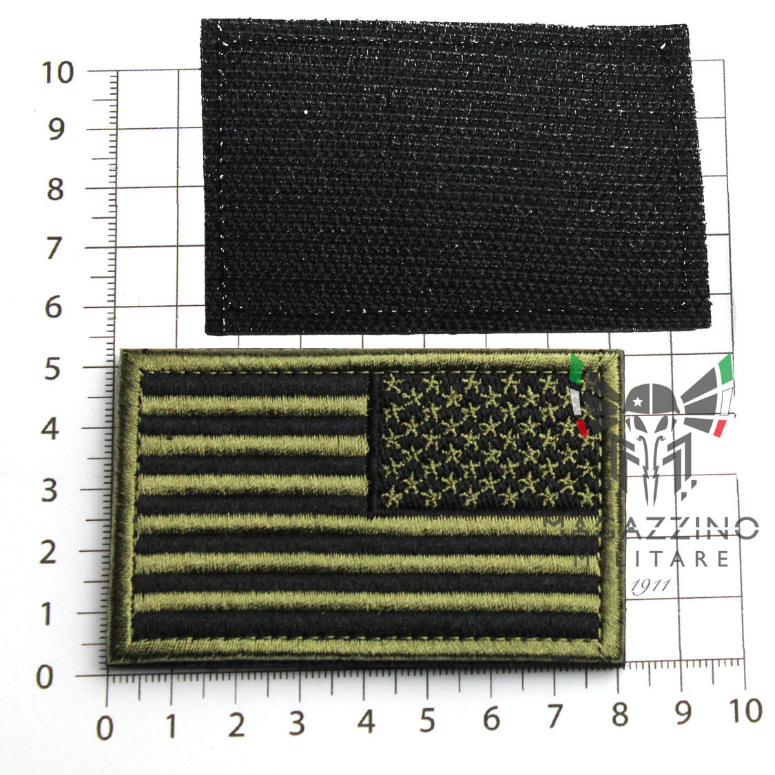 Arm Patch USA flag Emboidered 8.2x5.2cm OD REVERSE