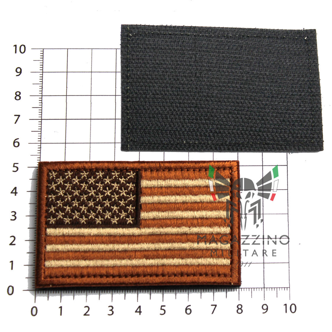 Patch Bandiera USA velcrata 8,2x5,2cm DESERT (138)