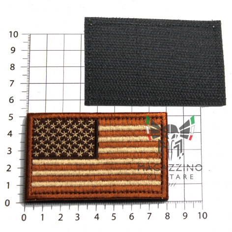 Arm Patch USA flag Emboidered 8.2x5.2cm DESERT