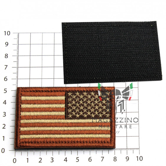 Arm Patch USA flag Emboidered 8.2x5.2cm DESERT REVERSE