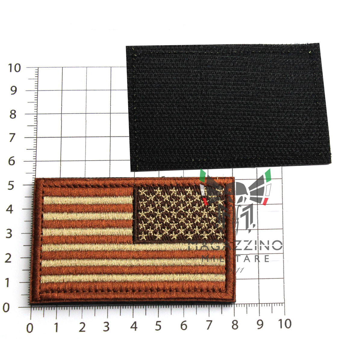 Arm Patch USA flag Emboidered 8.2x5.2cm DESERT REVERSE